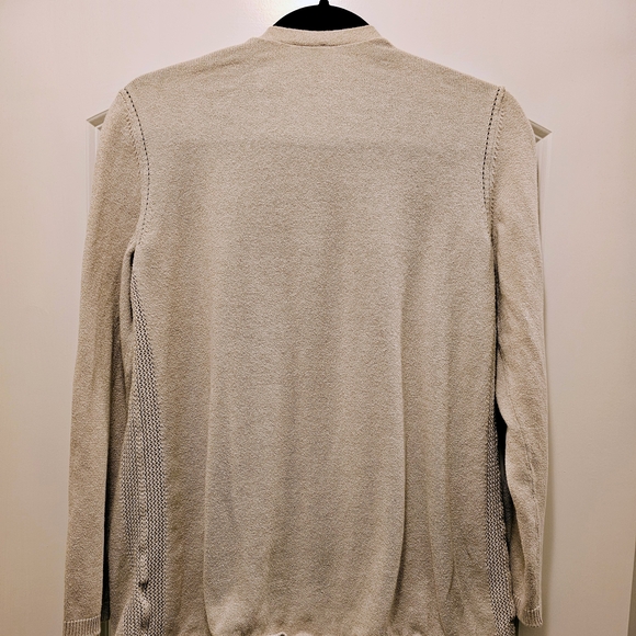 Talbots Open Front Cardigan Sweater Size M Neutral Cotton Blend Lightweight - Picture 6 of 6